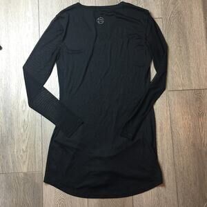 Harley-Davidson Mesh Black Long Sleeve top V-neck  Size Small